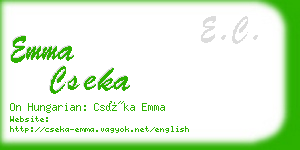 emma cseka business card